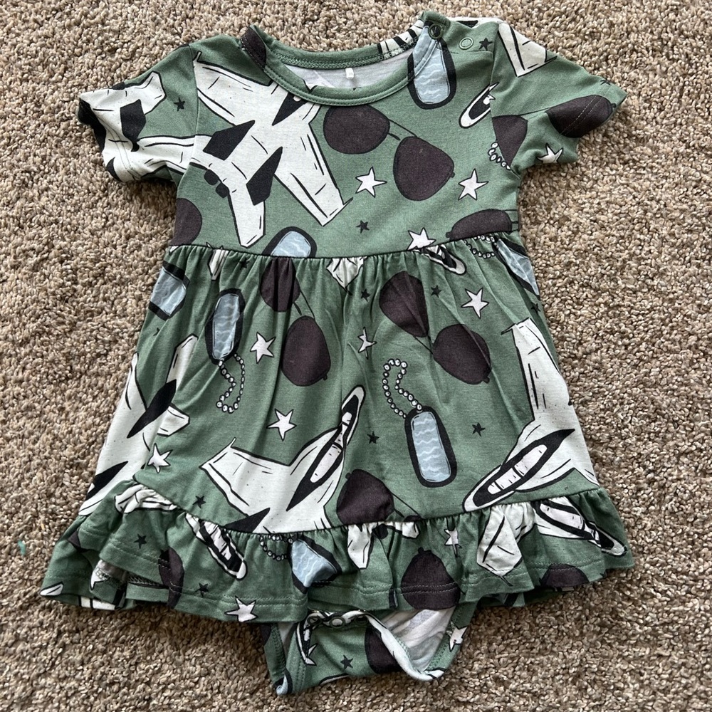 Posh Peanut Green Space-Themed Dress